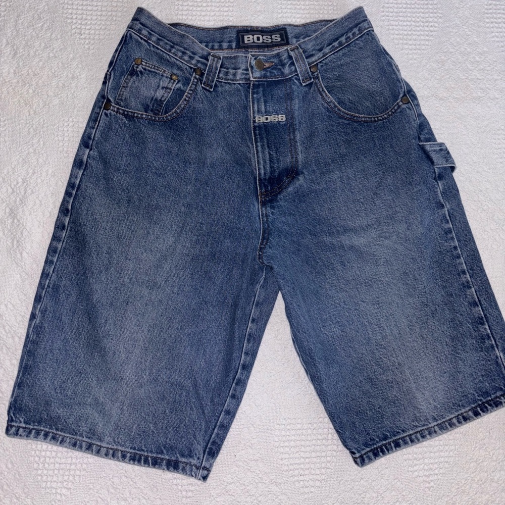 Vintage BOSS Men's Classic Blue Denim Jean Shorts